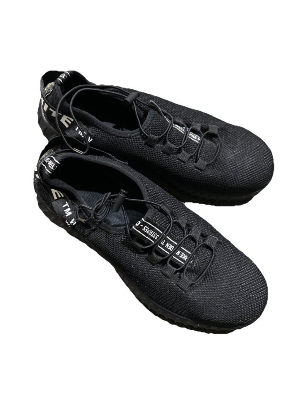 OFF-WHITE Men's Low Top Athletic Sneakers Black steel toe